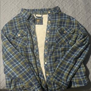 Lee Blue and Green Checkered Shirt Jacket